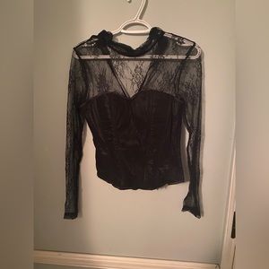 Black lace Corset Top